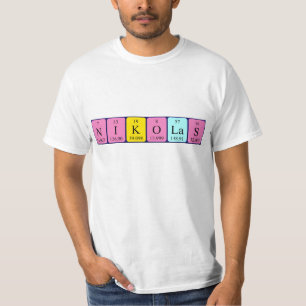 Namen-Shirt periodischer Tabelle Nikolas T-Shirt