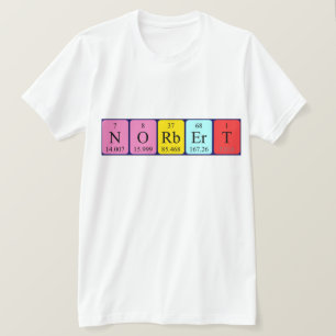 Namen-Shirt periodischer Tabelle Norbert T-Shirt