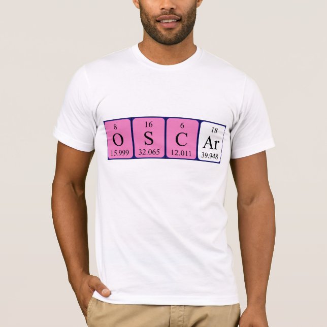 Namen-Shirt periodischer Tabelle Oscars T-Shirt (Vorderseite)