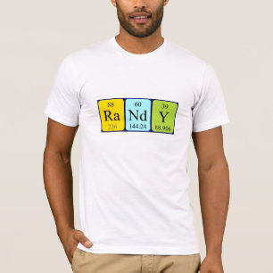 Namen-Shirt periodischer Tabelle Randy T-Shirt