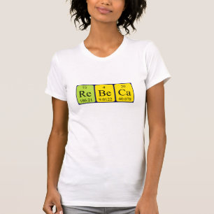 Namen-Shirt periodischer Tabelle Rebeca T-Shirt