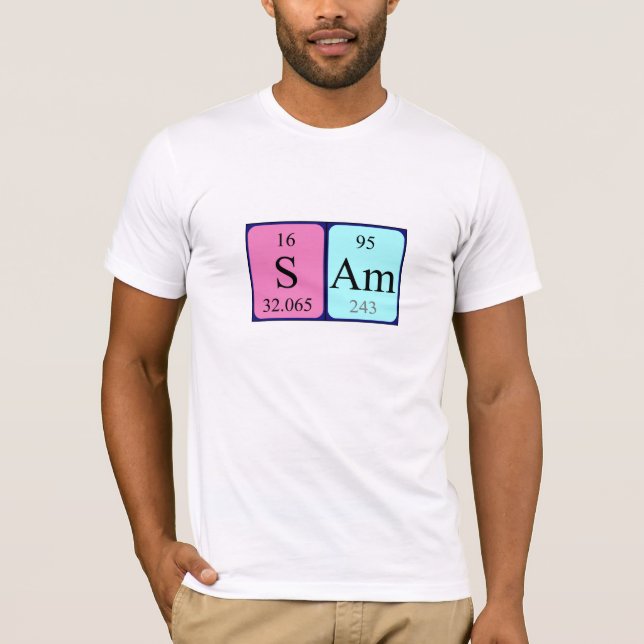 Namen-Shirt periodischer Tabelle Sams T-Shirt (Vorderseite)