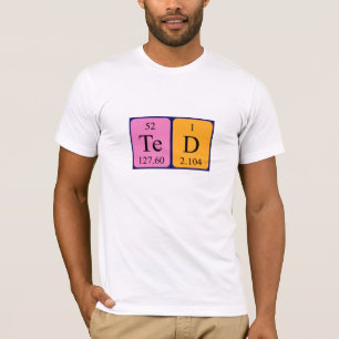 Namen-Shirt periodischer Tabelle Ted T-Shirt