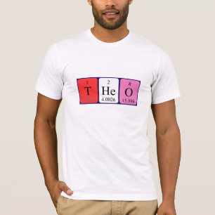 Namen-Shirt periodischer Tabelle Theo T-Shirt