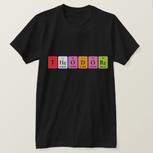 Namen-Shirt periodischer Tabelle Theodore T-Shirt