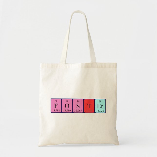 Namen-Taschenpflegetasche der periodischen Tabelle Tragetasche (Vorne)