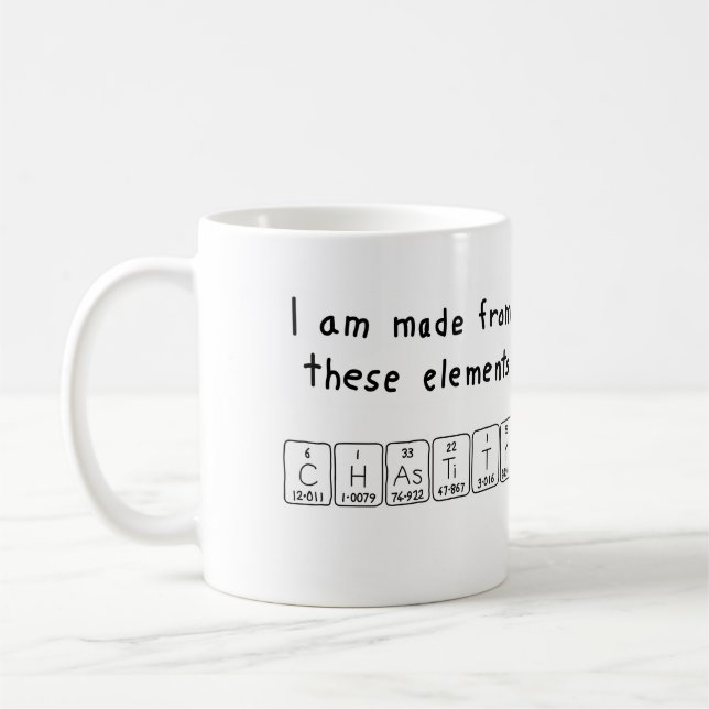 Namen-Tasse der periodischen Tabelle der Kaffeetasse (Links)
