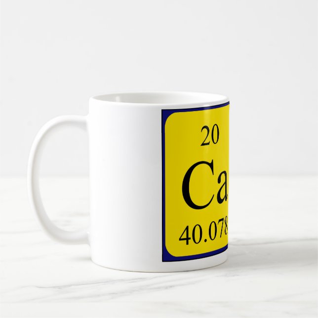 Namen-Tasse der periodischen Tabelle der Katze Kaffeetasse (Links)