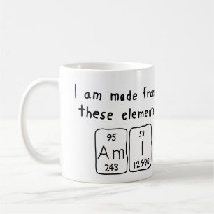 Namen-Tasse der periodischen Tabelle des Ami Kaffeetasse