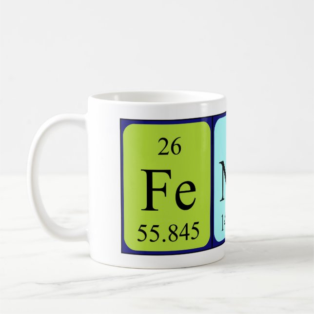 Namen-Tasse der periodischen Tabelle des Fenders Kaffeetasse (Links)