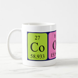 Namen-Tasse der periodischen Tabelle des Kaffeetasse