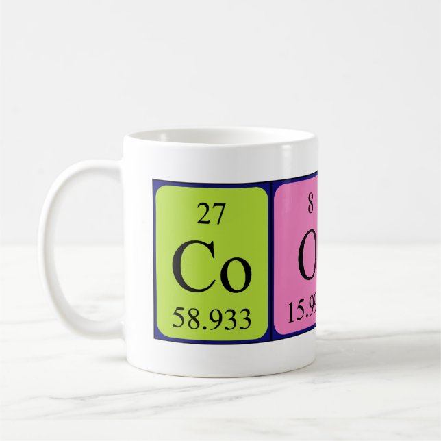 Namen-Tasse der periodischen Tabelle des Kaffeetasse (Links)
