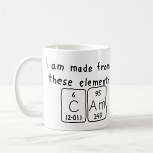 Namen-Tasse der periodischen Tabelle des Nockens Kaffeetasse