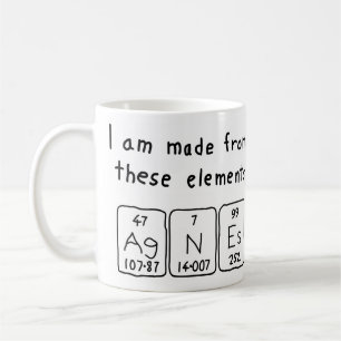 Namen-Tasse periodischer Tabelle Agnes Kaffeetasse