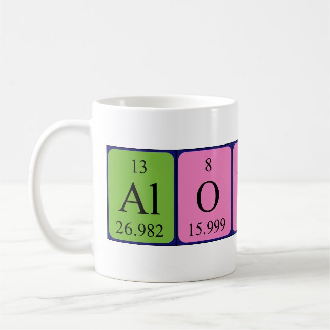 Namen-Tasse periodischer Tabelle Alonso Kaffeetasse (Links)