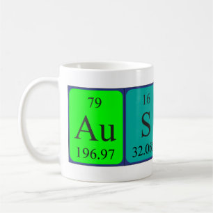 Namen-Tasse periodischer Tabelle Austins Kaffeetasse