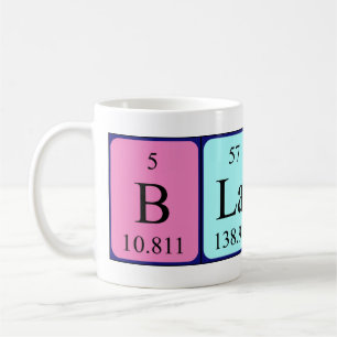 Namen-Tasse periodischer Tabelle BLANCA Kaffeetasse