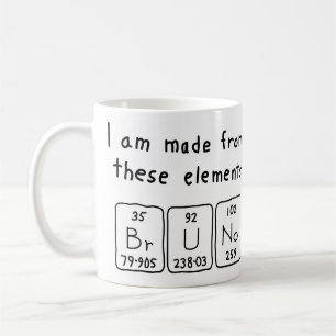 Namen-Tasse periodischer Tabelle Brunos Kaffeetasse