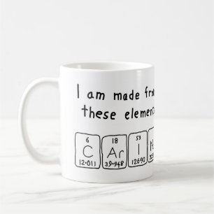 Namen-Tasse periodischer Tabelle Carinas Kaffeetasse