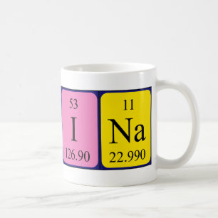 Namen-Tasse periodischer Tabelle Carinas Kaffeetasse