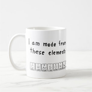 Namen-Tasse periodischer Tabelle Chardonnays Kaffeetasse