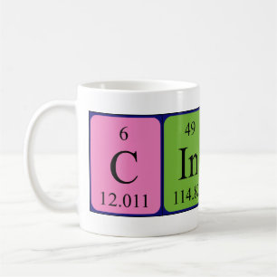 Namen-Tasse periodischer Tabelle Cindy Kaffeetasse