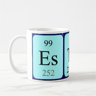 Namen-Tasse periodischer Tabelle Esthers Kaffeetasse