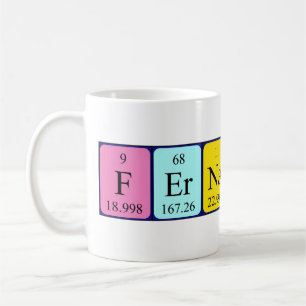 Namen-Tasse periodischer Tabelle Fernandos Kaffeetasse