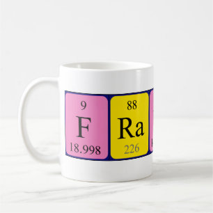 Namen-Tasse periodischer Tabelle Frances Kaffeetasse