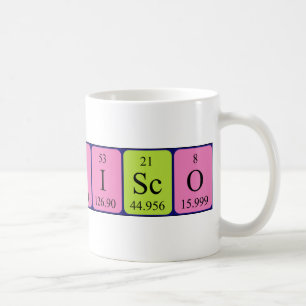 Namen-Tasse periodischer Tabelle Francisco Kaffeetasse