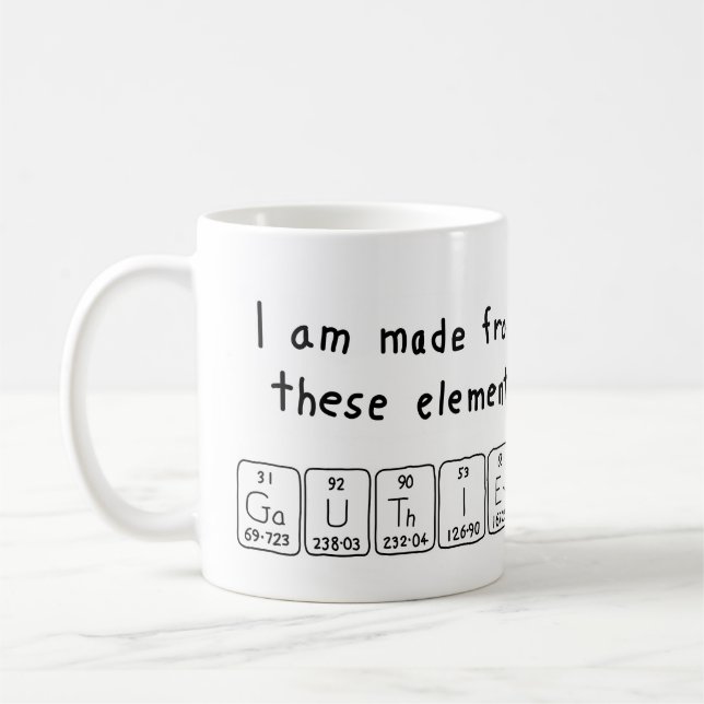 Namen-Tasse periodischer Tabelle Gauthier Kaffeetasse (Links)