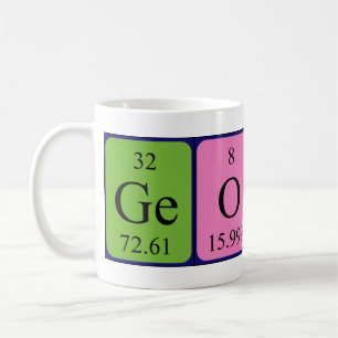 Namen-Tasse periodischer Tabelle Georges Kaffeetasse