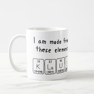Namen-Tasse periodischer Tabelle Klaus Kaffeetasse