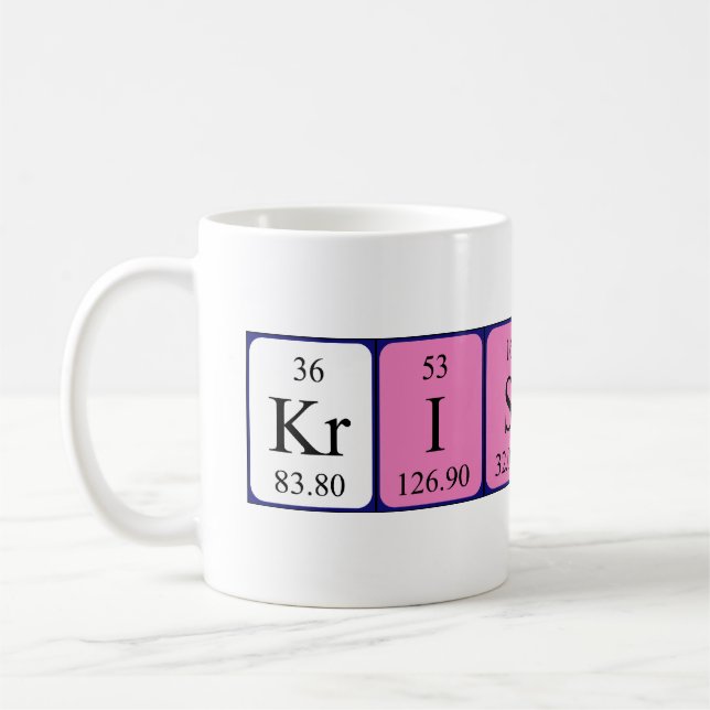 Namen-Tasse periodischer Tabelle Kristina Kaffeetasse (Links)