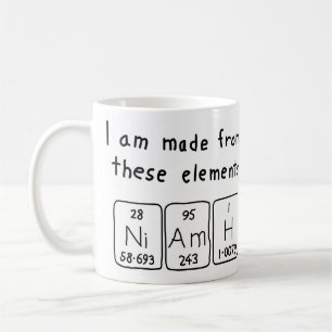 Namen-Tasse periodischer Tabelle Niamh Kaffeetasse