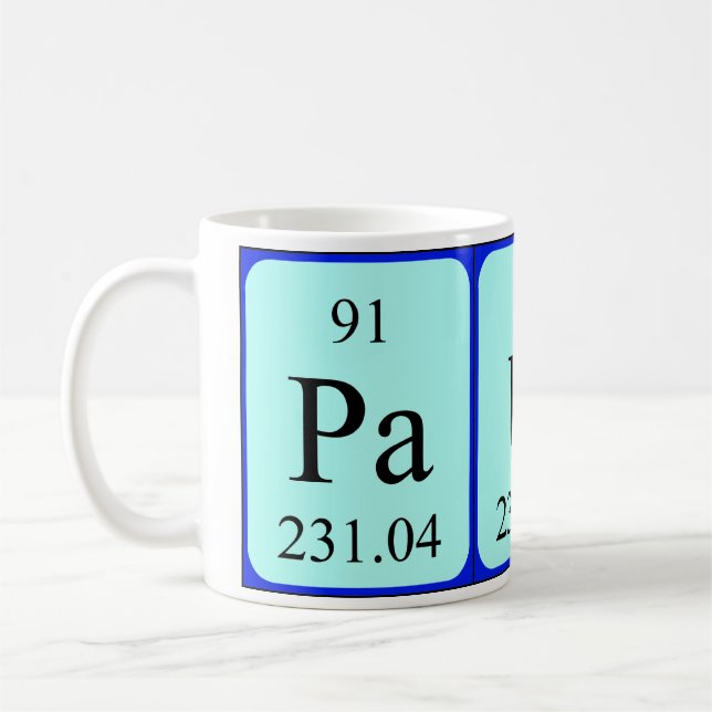Namen-Tasse periodischer Tabelle Paulas Kaffeetasse (Links)