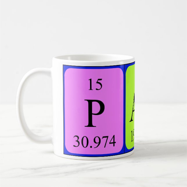 Namen-Tasse periodischer Tabelle Paulas Kaffeetasse (Links)