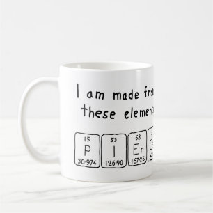 Namen-Tasse periodischer Tabelle Pierces Kaffeetasse