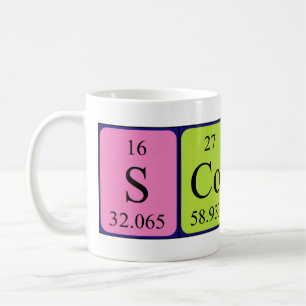 Namen-Tasse periodischer Tabelle Scotts Kaffeetasse
