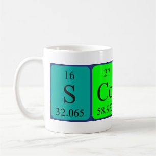 Namen-Tasse periodischer Tabelle Scotts Kaffeetasse