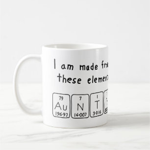Namen-Tasse periodischer Tabelle Tante Kaffeetasse