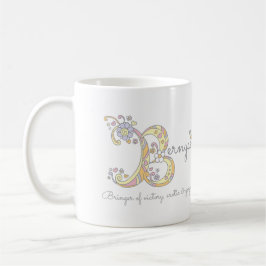 Namen- und Bedeutungs-Tasse Bernyce Buchstaben B Kaffeetasse