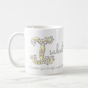 Namen- und Bedeutungsmonogramm-Tasse Isabellfarbes Kaffeetasse