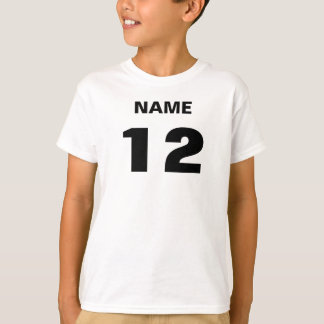 Namen-und Zahl-T - Shirt