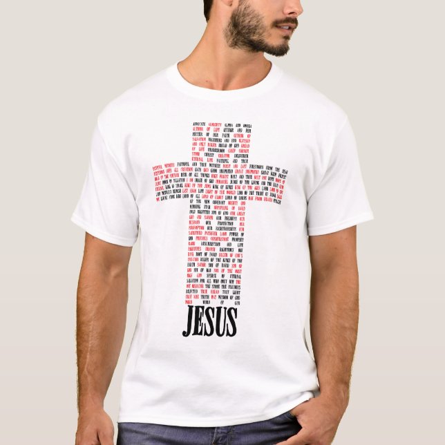 Namen von Jesus-Kreuz T-Shirt (Vorderseite)