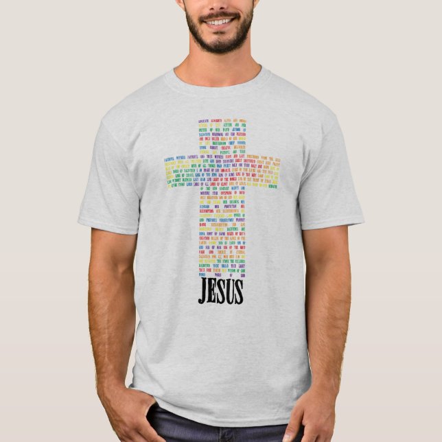 Namen von Jesus-Kreuz T-Shirt (Vorderseite)