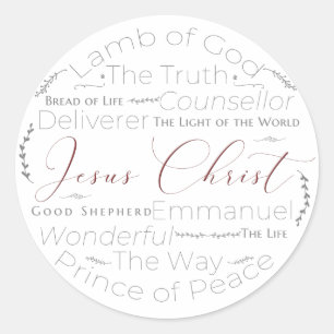 Namen von Jesus Script Typografy Aufkleber