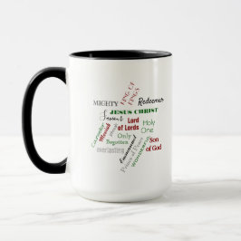 Namen von Jesus Star Word Cloud Weihnachten Tasse