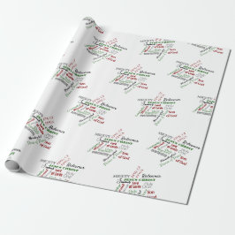 Namen von Jesus Weihnachtswrapping Papier Geschenkpapier