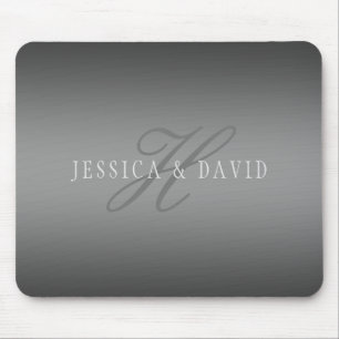 Namen von Paaren & Familienname Monogramm Farbverl Mousepad